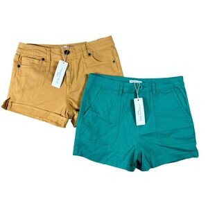 Copper Key Girls Shorts Size 14 Bundle Mustard Yellow Emerald Green NWT Summer